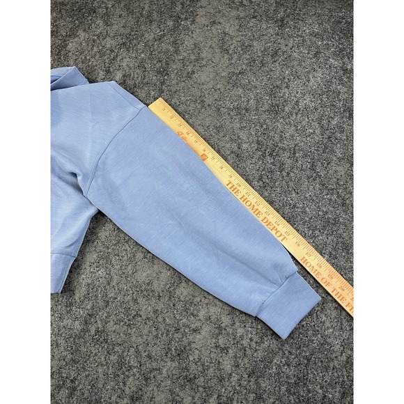 Lululemon Softstreme Perfectly Oversized Cropped Crew Sweatshirt Blue Womens 10 - Picture 7 of 7